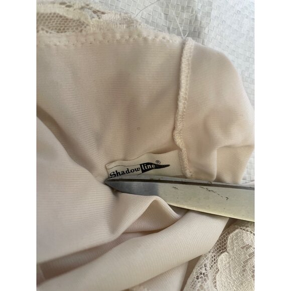 Vintage Shadowline White Lace & Nylon Full Slip Size 38 - Picture 5 of 7